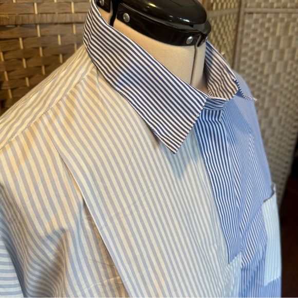 NWT French Connection blue & white striped shirt XL - Picture 3 of 14